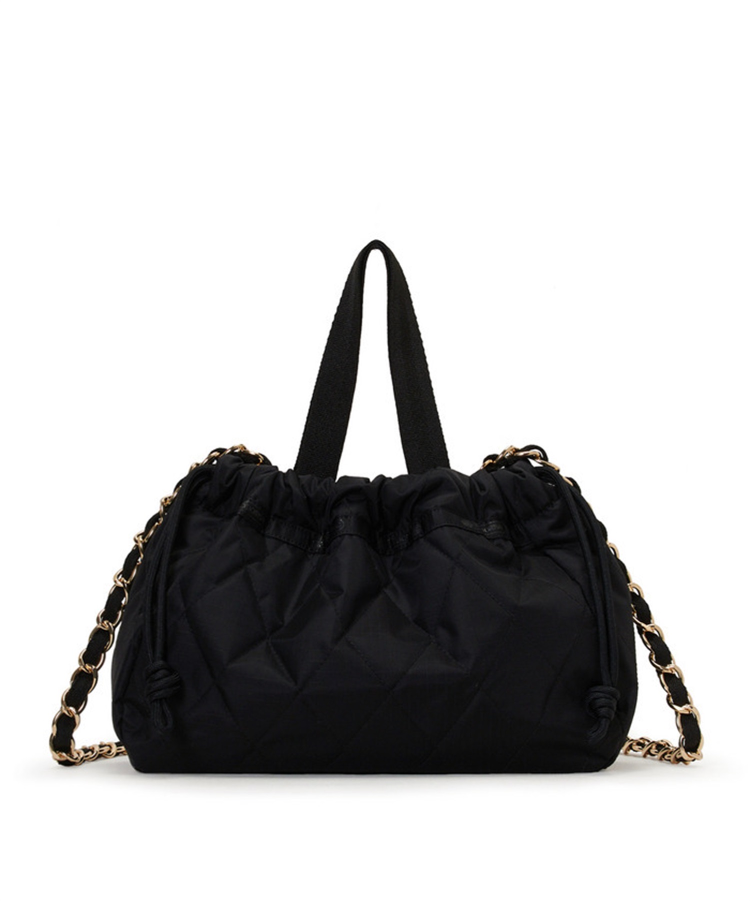 CHAIN E/W DRAWSTRING BAG(ミッドナイトキルトチェーン-フリー)