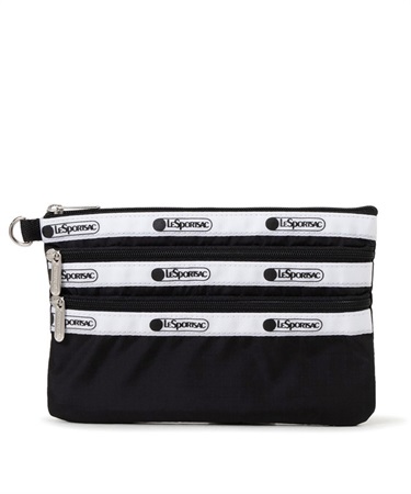 【LeSportsac×URBAN RESEARCH】3-ZIP COSMETIC W/DRING(ブラックUR-フリー)