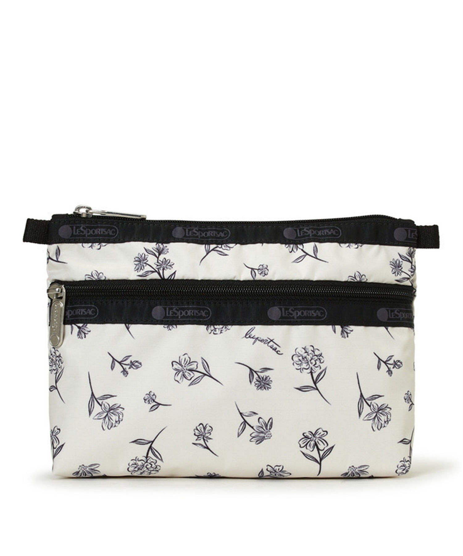 COSMETIC CLUTCH(インクスケッチドフローラルアイボリー-フリー)