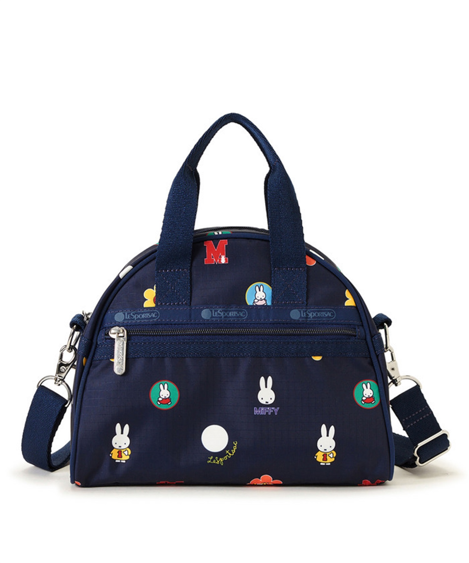 【LeSportsac×Miffy】ROUND SM SATCHEL(ミッフィーネイビーポルカドット-フリー)