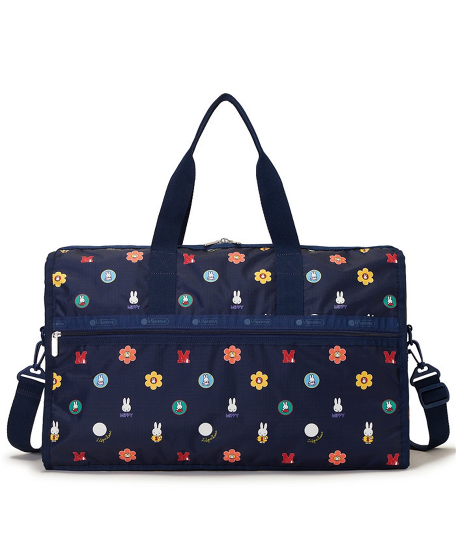 【LeSportsac×Miffy】DELUXE LG WEEKENDER(ミッフィーネイビーポルカドット-フリー)