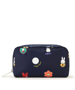 【LeSportsac×Miffy】RECTANGULAR COSMETIC(ミッフィーネイビーポルカドット-フリー)