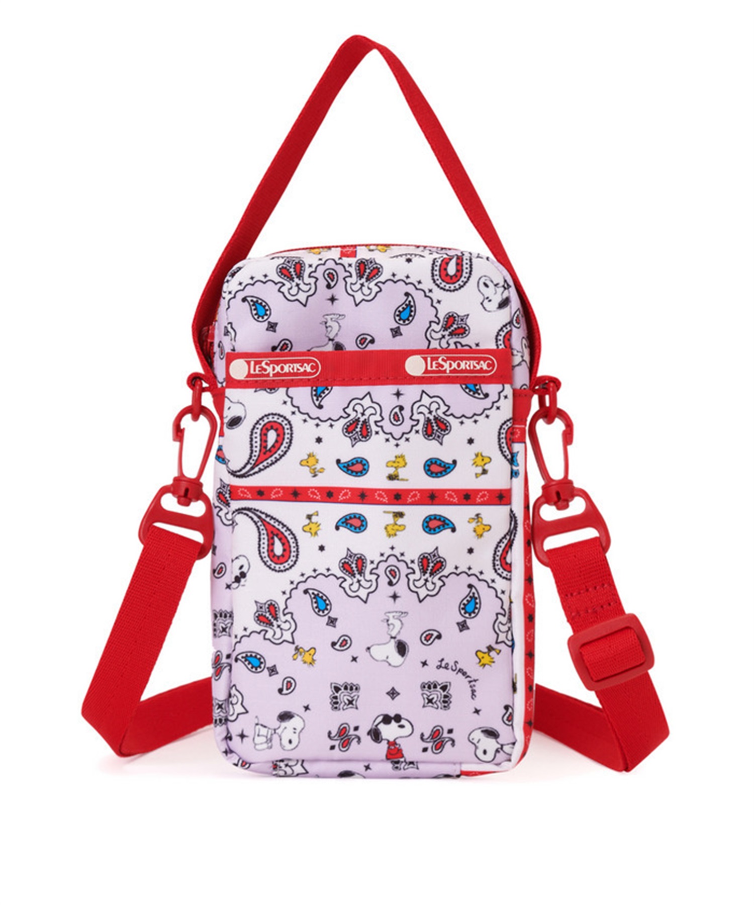 【LeSportsac×PEANUTS】MINI PHONE CROSSBODY(ピーナッツ バンダナパーティー マルチ-フリー)