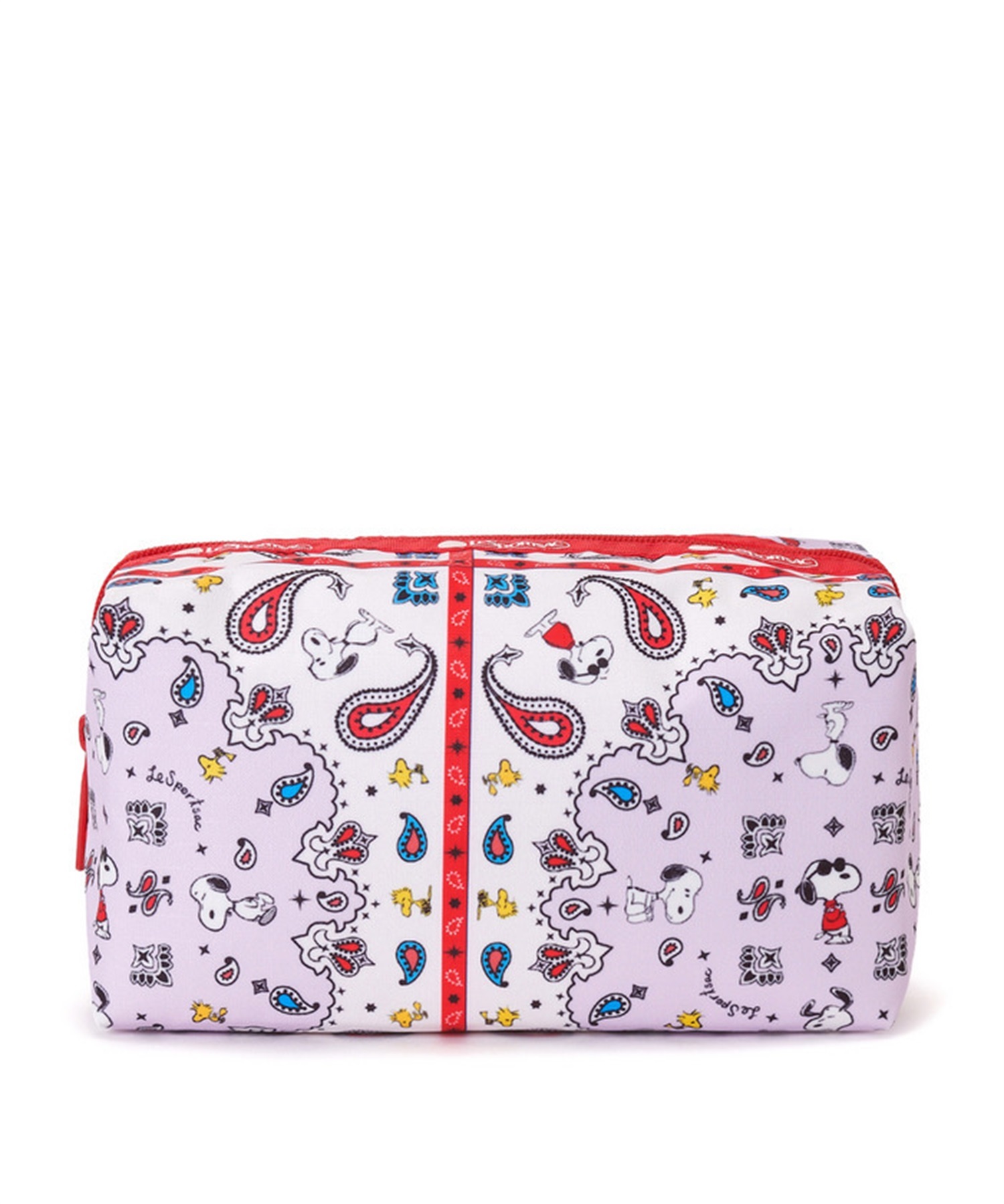 【LeSportsac×PEANUTS】LARGE ZIP POUCH(ピーナッツ バンダナパーティー マルチ-フリー)