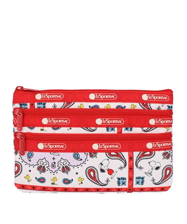 【LeSportsac×PEANUTS】3ZIP COSMETIC