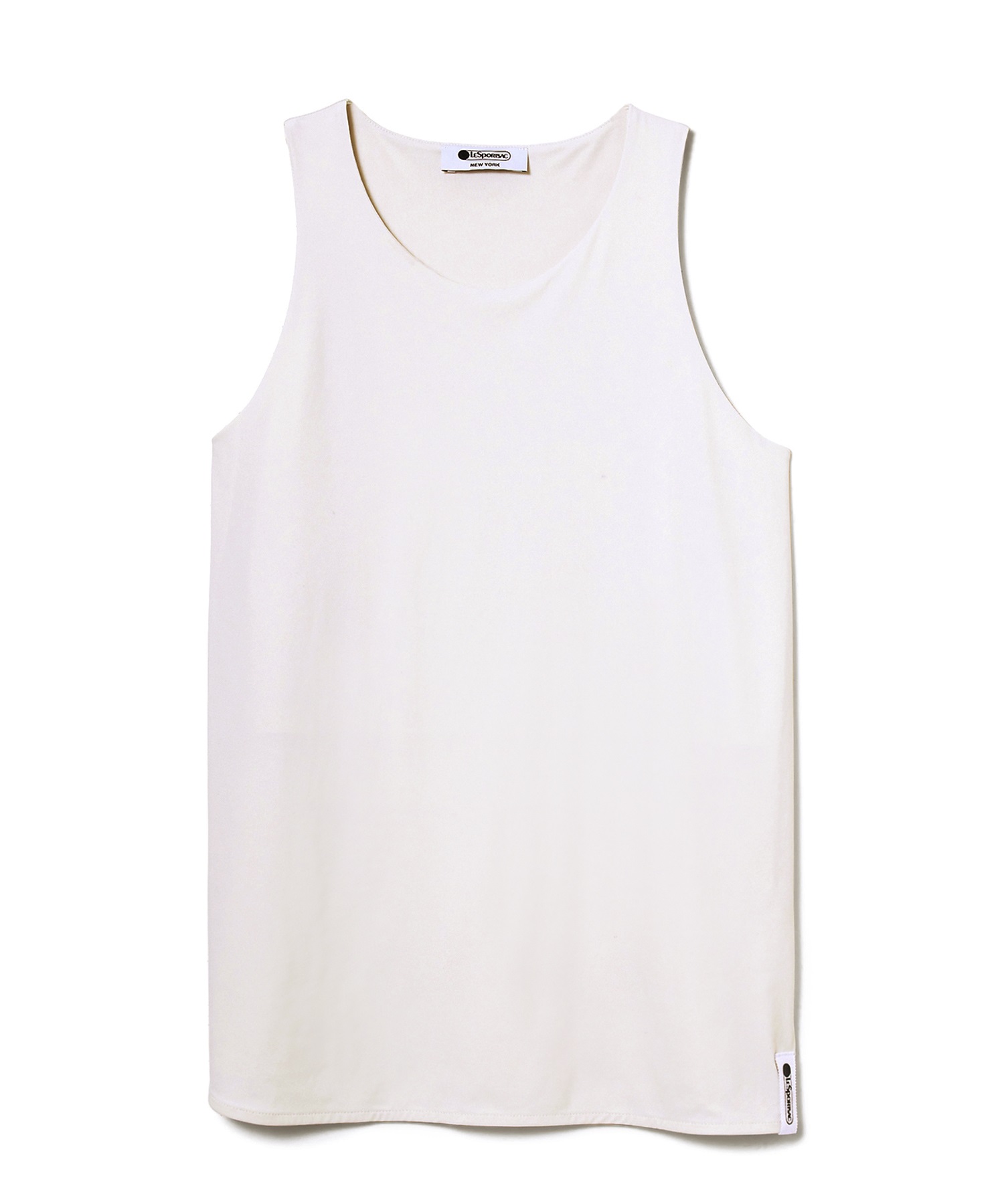 【Multi Comfort】サイドスリットタンクトップ(ホワイト-S)