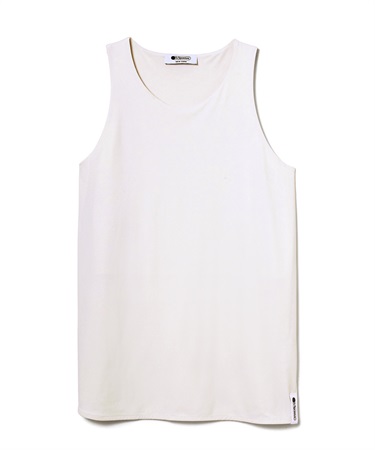 【Multi Comfort】サイドスリットタンクトップ(ホワイト-S)