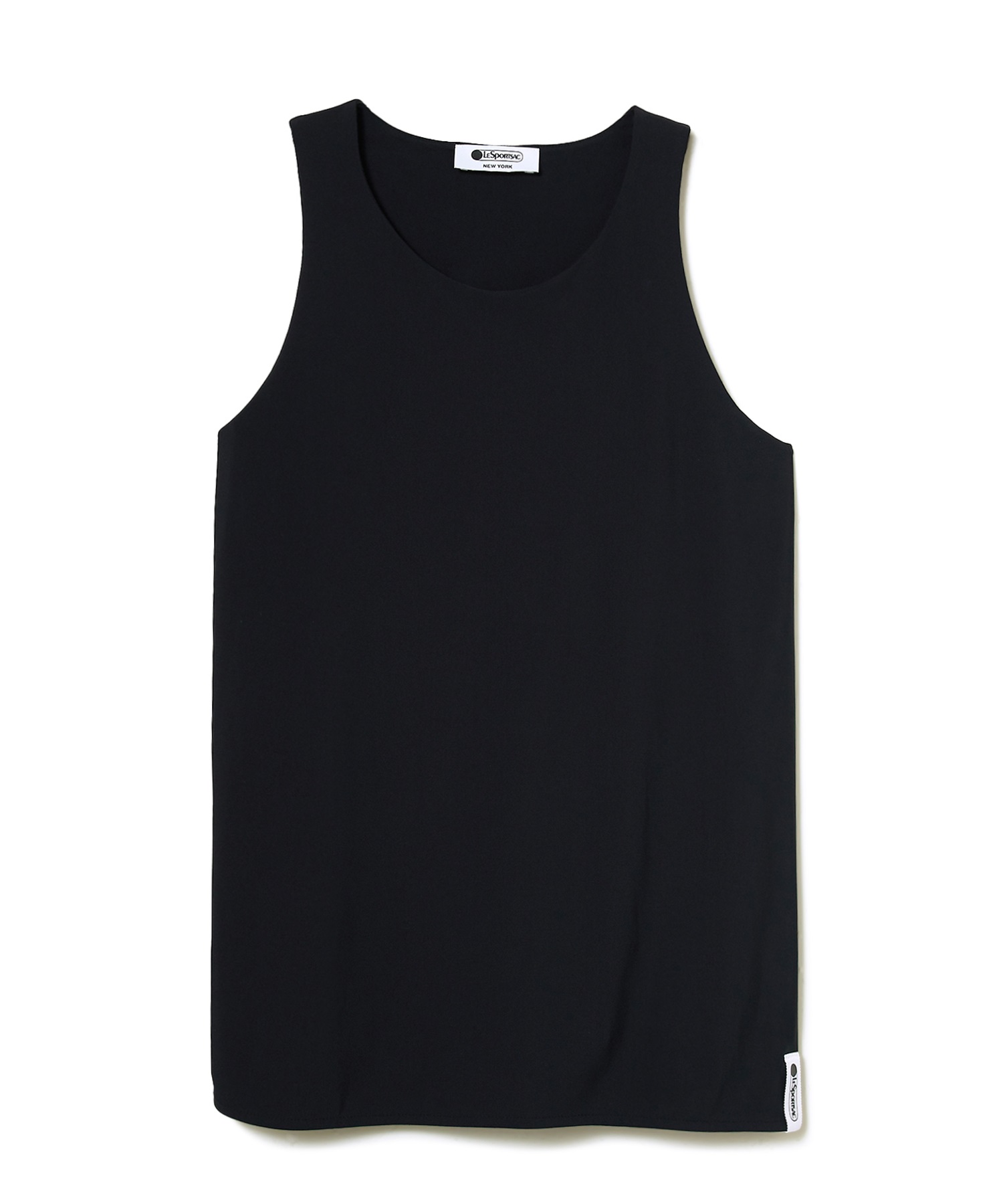 【Multi Comfort】サイドスリットタンクトップ(ブラック-S)