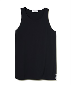 【Multi Comfort】サイドスリットタンクトップ(ブラック-S)
