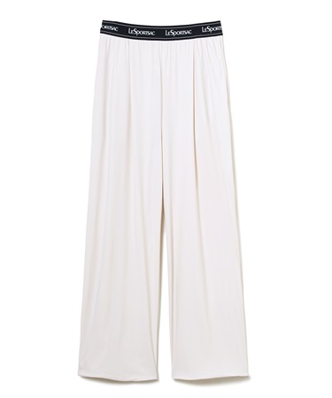 【Multi Comfort】ワイドタックパンツ(ホワイト-S)