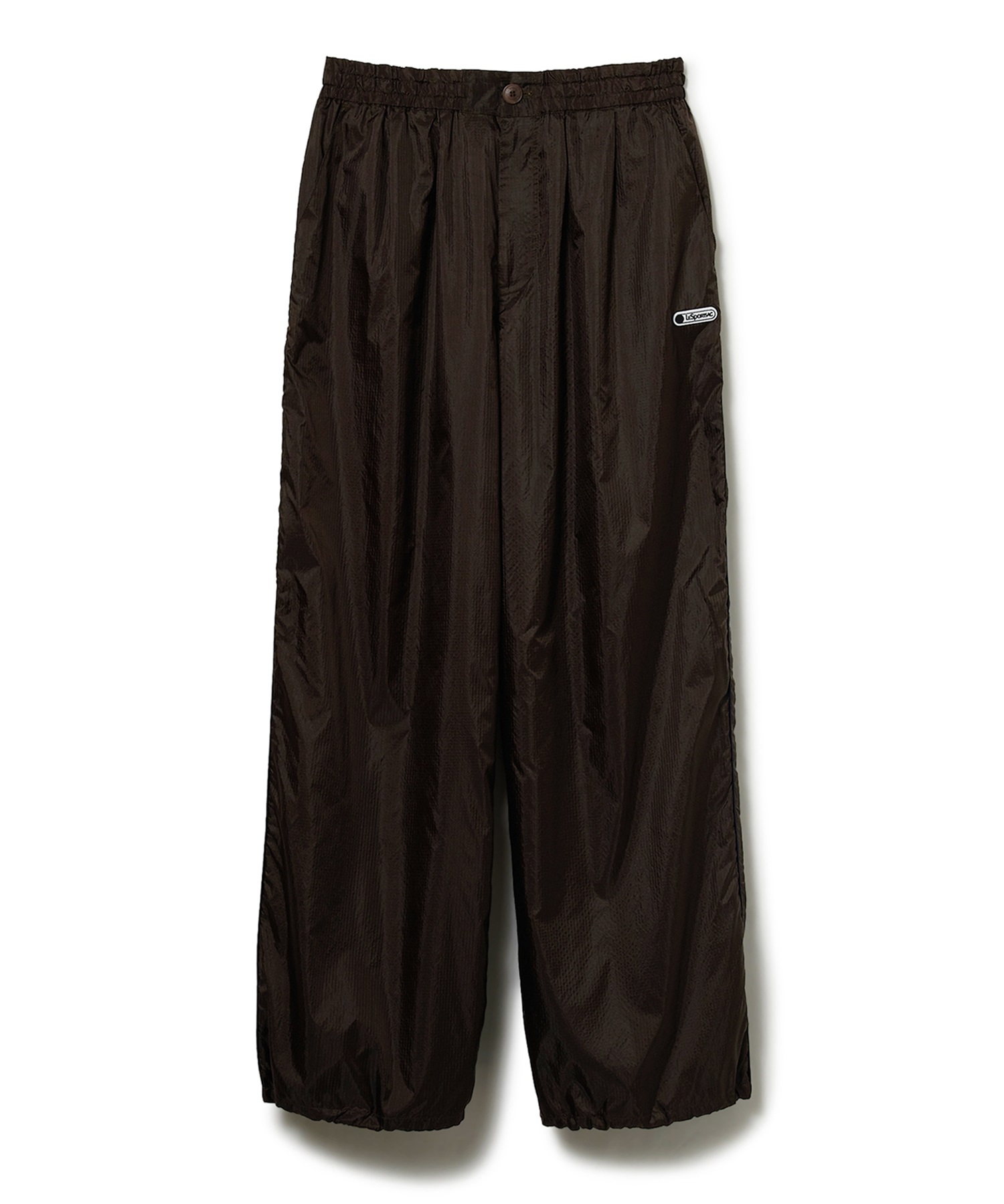 リップストップナイロンシアーパンツ(ブラウン-F)