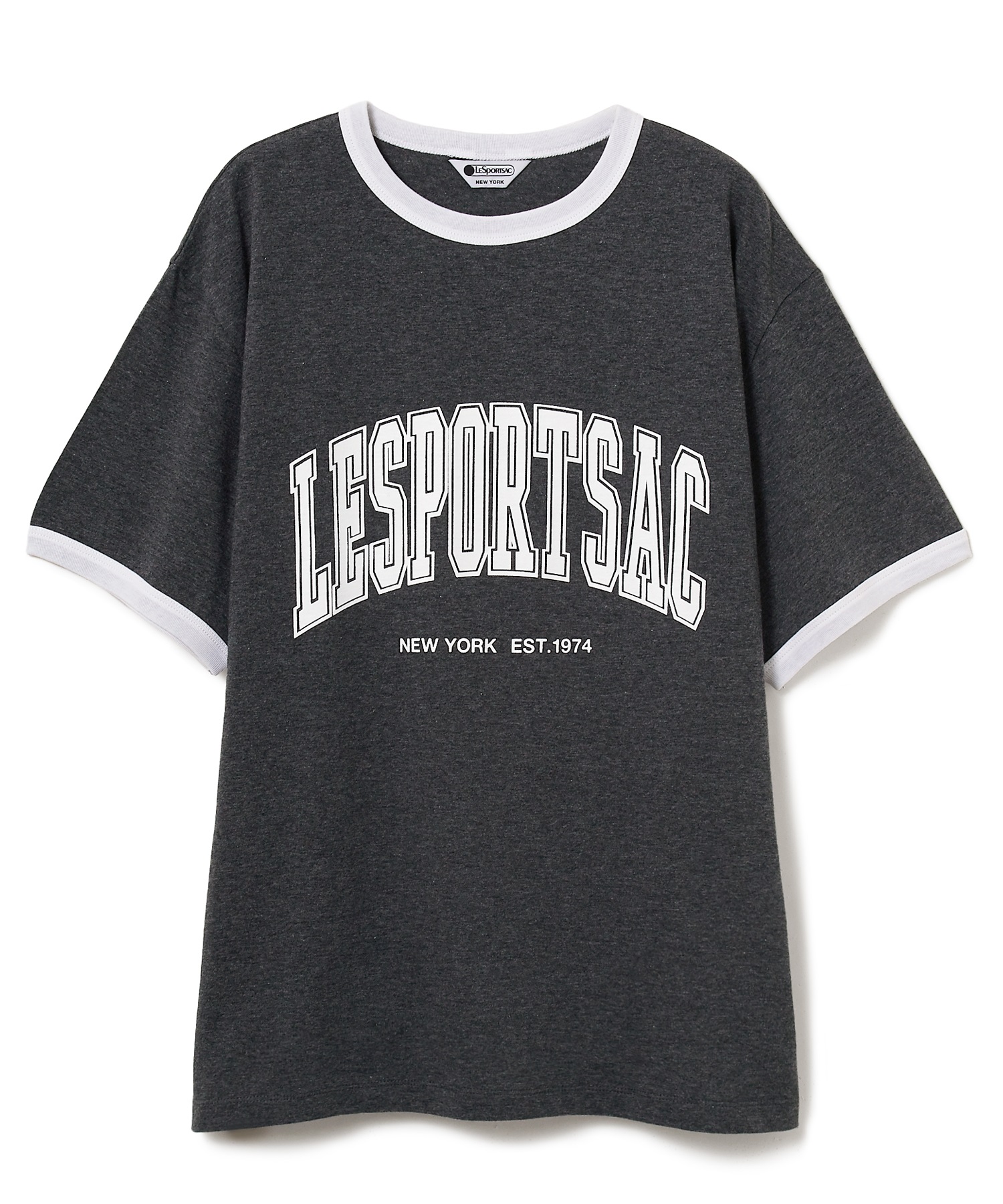 LeSportsac プリントリンガーTシャツ(グレー-F)