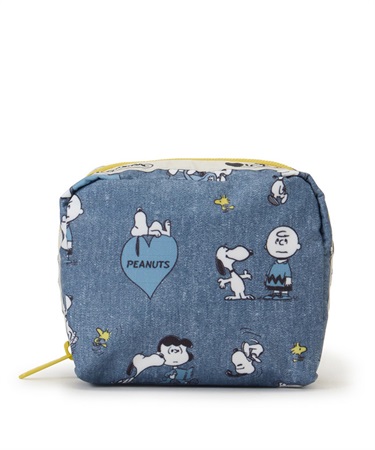 【LeSportsac×PEANUTS】SQUARE COSMETIC(ピーナッツハッピーパルズACC-フリー)