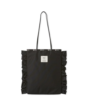 【LeSportsac × FRAY I.D】RF VERTICAL CITY TOTE ブラックソリッドラッフルFR(ブラックソリッドラッフルFR-フリー)