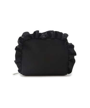 【LeSportsac × FRAY I.D】RF SQUARE COSMETIC ブラックサテンラッフルFR