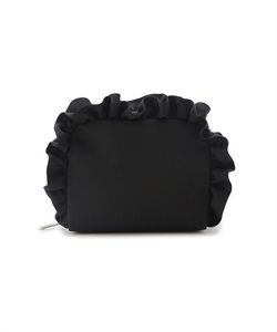 【LeSportsac × FRAY I.D】RF SQUARE COSMETIC ブラックサテンラッフルFR