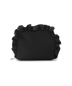 【LeSportsac × FRAY I.D】RF SQUARE COSMETIC ブラックサテンラッフルFR(ブラックサテンラッフルFR-フリー)