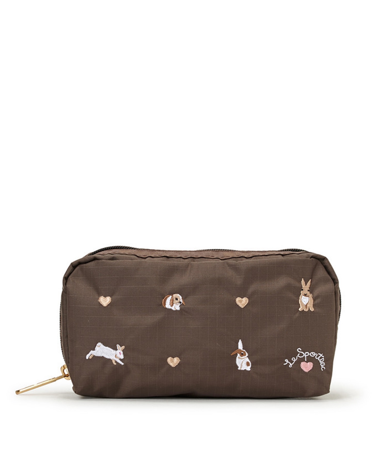 RECTANGULAR COSMETIC(バニーエンブロイダリー-フリー)