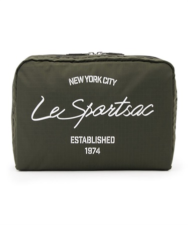 EXTRA LARGE RECTANGULAR COSMETIC(ダークオリーブスクリプトコスメティック-フリー)