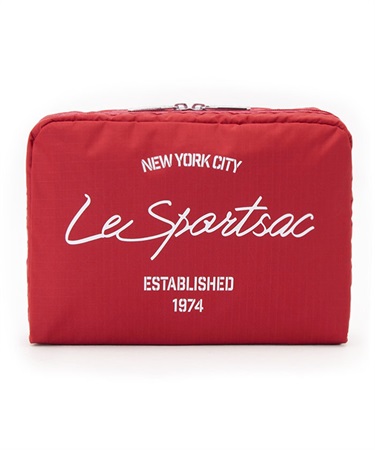 EXTRA LARGE RECTANGULAR COSMETIC(ロージーレッドスクリプトコスメティック-フリー)