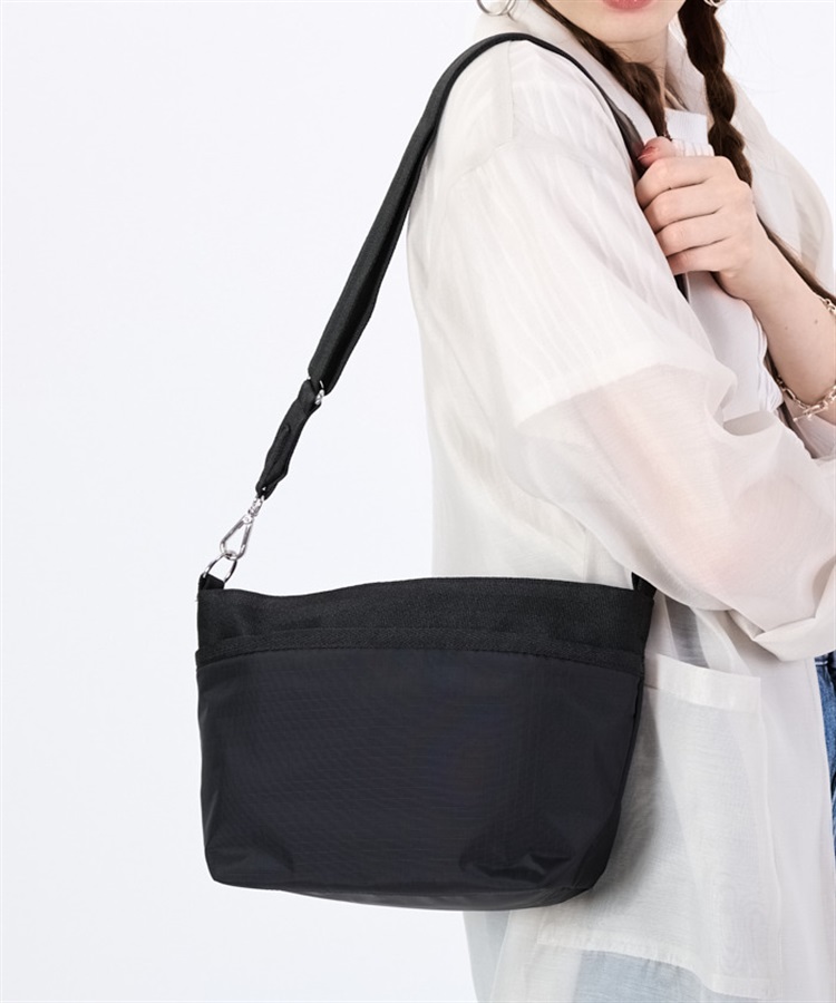 LESPORTSAC(レスポートサック) ショルダーバッグ スモール バケット バッグ 1115 ライトピンク×ダークグレー ストラップ着脱可 LESPORTSAC(レスポートサック) ショルダーバッグ スモール バケット