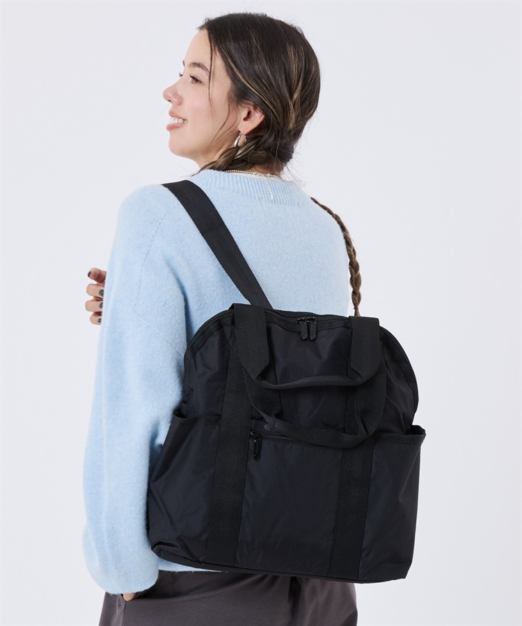 【りい】レスポートサック 2way ダブルトラブルバックパック黒 リュック LeSportsac（レスポートサック） デイバック リュック 「日本限定