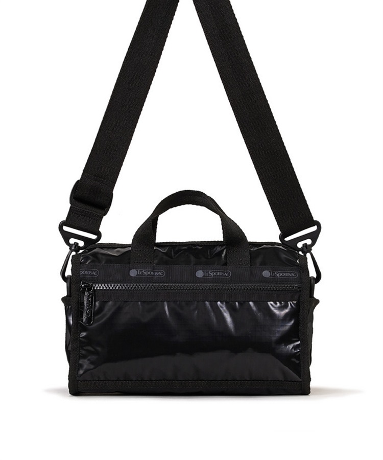 新品 LeSportsac レスポートサック MINI DUFFEL ボストン MINI DUFFEL CROSSBODY/リサイクルドブラックJP / LeSportsac