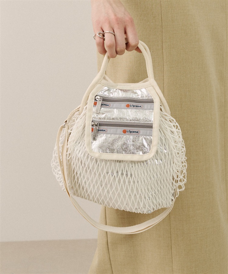 LeSportsac SM NET SHOULDER BAGフィッシュネットシルバーホイル LeSportsac Atelier】SM NET SHOULDER BAG｜ショルダーバッグ