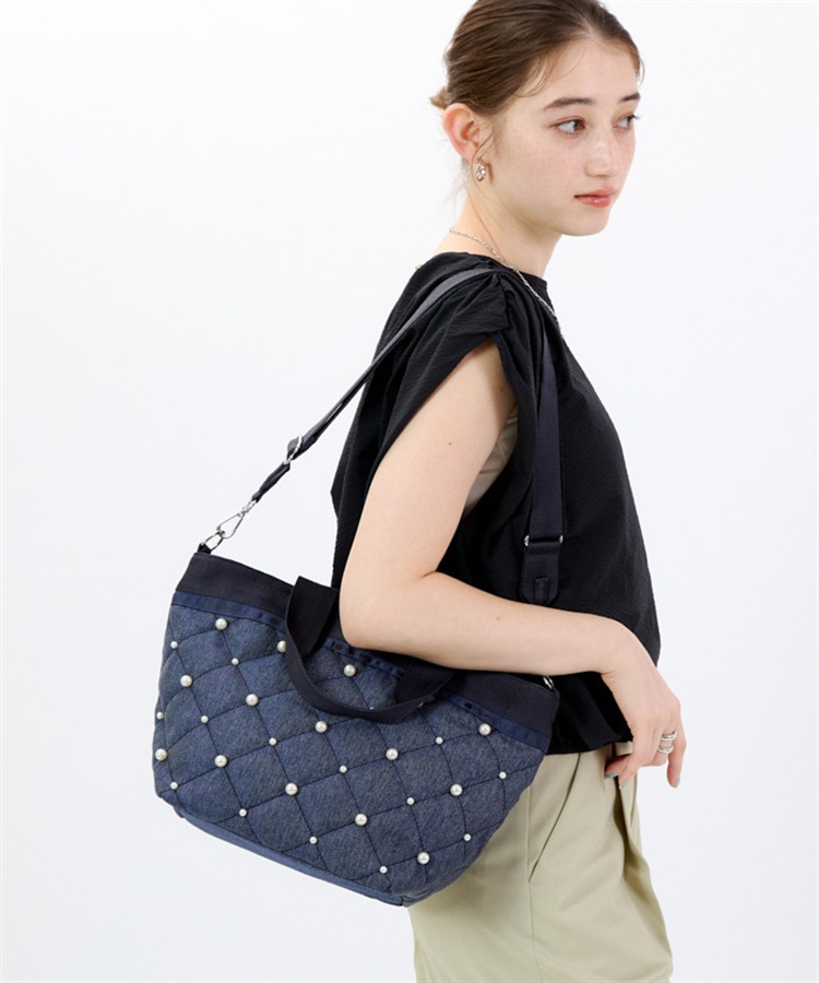 新品　レスポートサック　BUCKET TOTE W PEARLS/ブラックパール レスポートサック LeSportsac BUCKET TOTE W PEARLS2 （ブラックパール