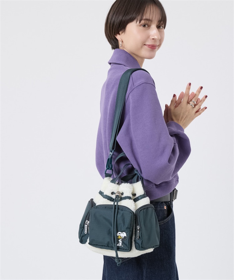 LeSportsac×PEANUTS】CONV DRAWSTRING CRSSBDY｜ショルダーバッグ/斜め