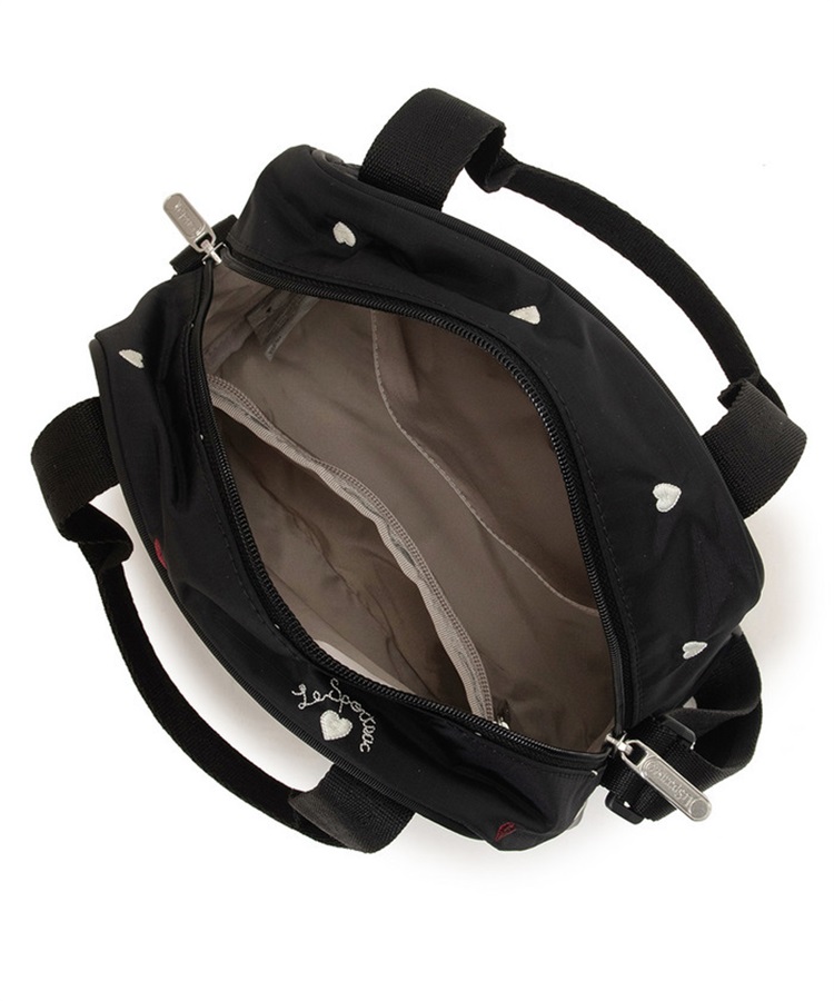 レスポートサック　モカブラックハート N/S Mini Satchel LeSportsac - レスポートサック モカブラックハート N/S Mini Satchel