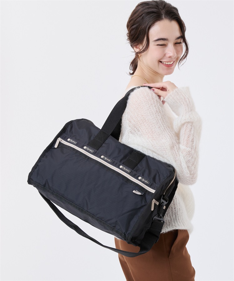 2167　レスポートサック　ボストンバッグ　ブラック　ポーチ付　極美品 LeSportsac×Cosme Kitchen】DELUXE MED WEEKENDER｜ボストンバッグ