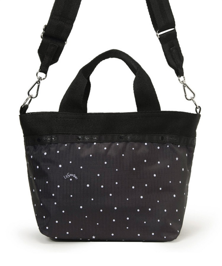 LeSportsac バケットトート 黒×白　プティドット SMALL BUCKET TOTE｜トートバッグ｜バッグ｜レスポートサック公式