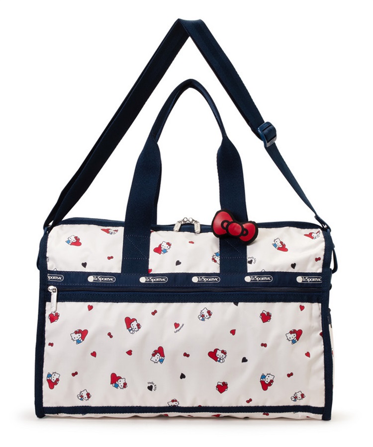 【✨新品同様✨】ハローキティ レスポートサック ボストンバッグ ポーチ付き❣️ LeSportsac×Hello Kitty】DELUXE MED WEEKENDER｜ボストンバッグ