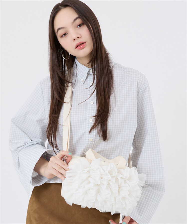 レスポートサック RUFFLE EVERYDAY SM SATCHEL ラッフル RUFFLE EVERYDAY SM SATCHEL/ブラックレースラッフル / LeSportsac