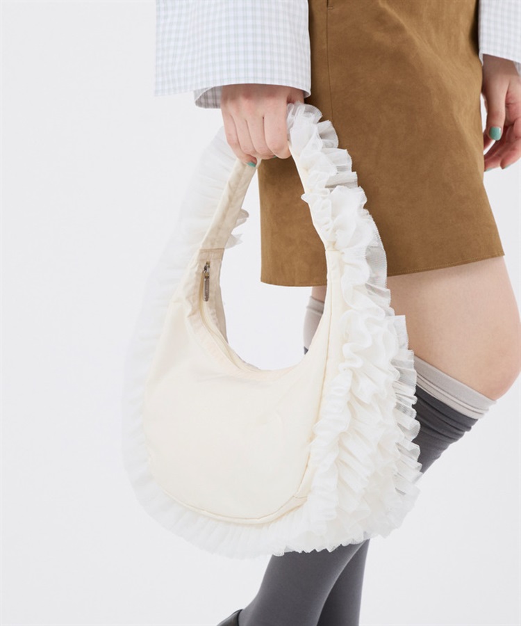 RUFFLE ZIP HOBO｜ショルダーバッグ/斜め掛け｜バッグ