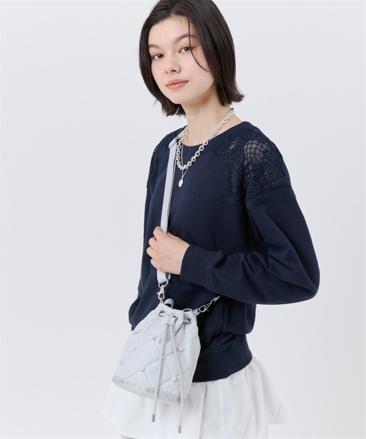 DRAWST BUCKET W PEARLS｜ショルダーバッグ/斜め掛け｜バッグ