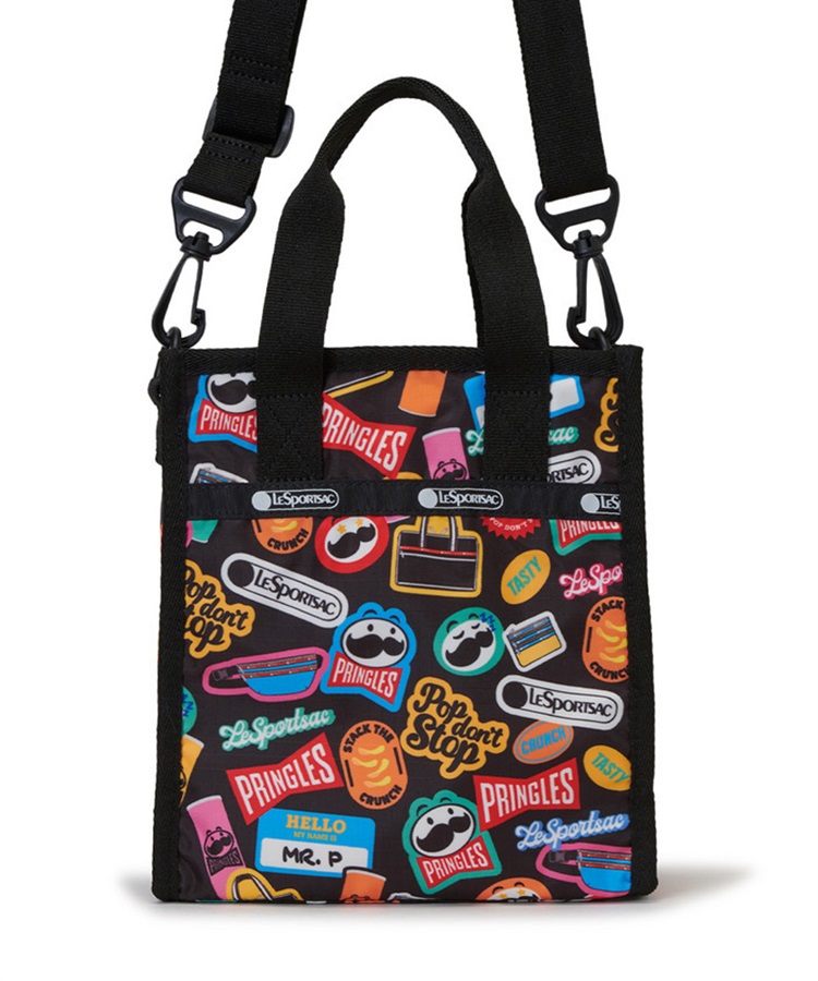 ※お客様注文品※レスポートサック♪ブラックバッグ☆ LeSportsac×Pringles】MINI N/S TOTE｜ショルダーバッグ/斜め掛け
