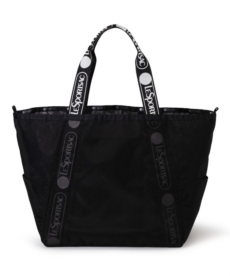 【未使用品】LeSportsac 花柄トートバッグ　キルティング　ブラック　黒 LeSportsac for martinique】E/W REVERSIBLE PKT TOTE｜トートバッグ