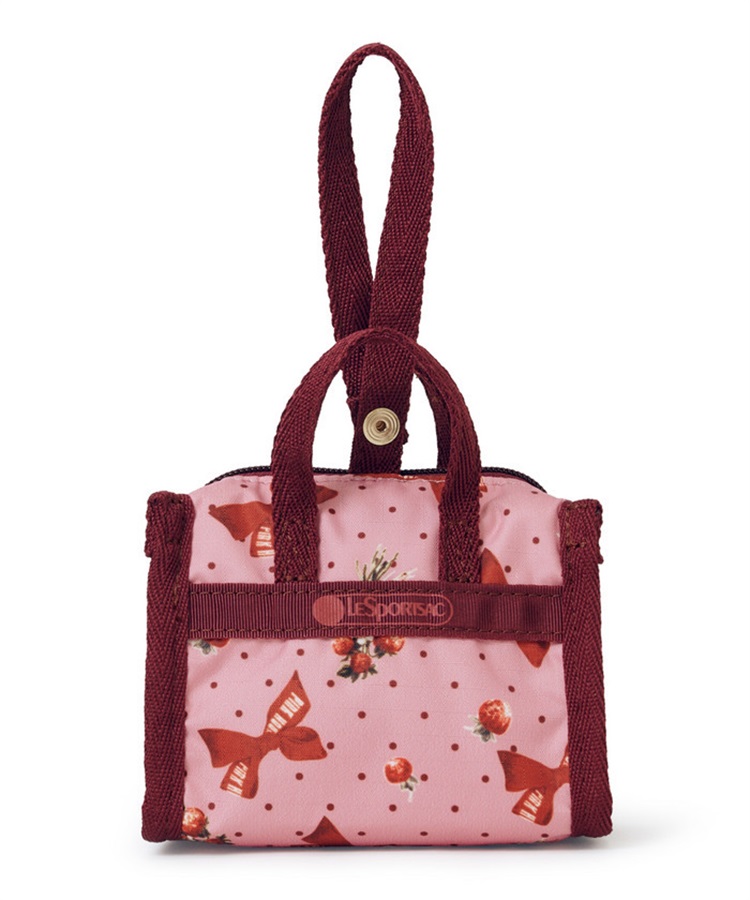 新品タグ付 レスポ PINK HOUSE パッキングポーチ 3点セット 赤 限定 LeSportsac×PINK HOUSE】MICRO WEEKENDER CHARM｜チャーム｜ポーチ