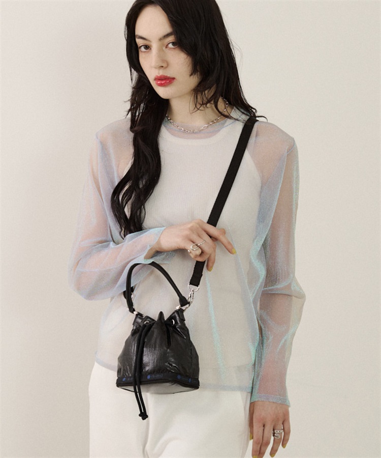 Amen シルバー ボディバッグ　レスポートサック LeSportsac for ADAM ET ROPE】PH N/S CONV HOBO｜ショルダーバッグ