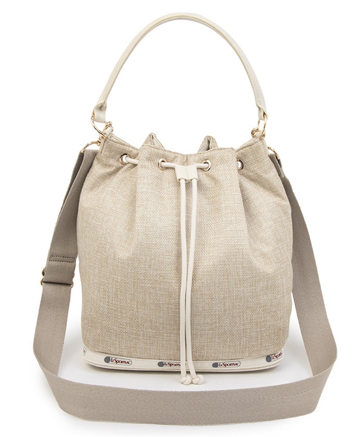 【希少/入手困難】レスポートサック MED DRAWSTRINGBAG シルバー LeSportsac（レスポートサック） ショルダーバッグ バッグ MED