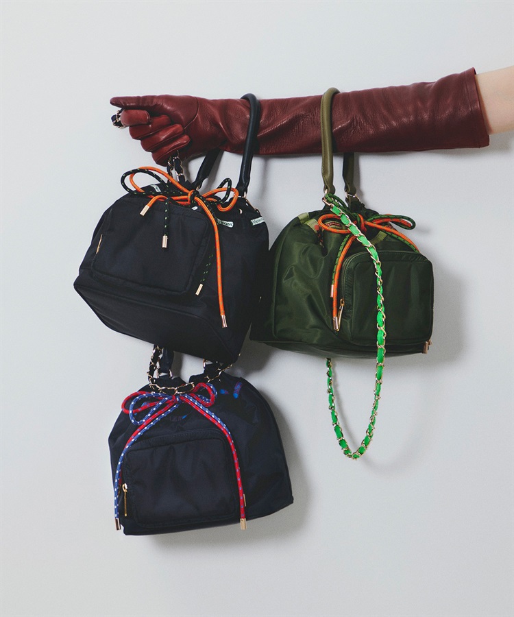 ✨ポッポタンス✨ LeSportsac Atelier】W DRAWSTRING CHAIN BAG｜ショルダーバッグ/斜め