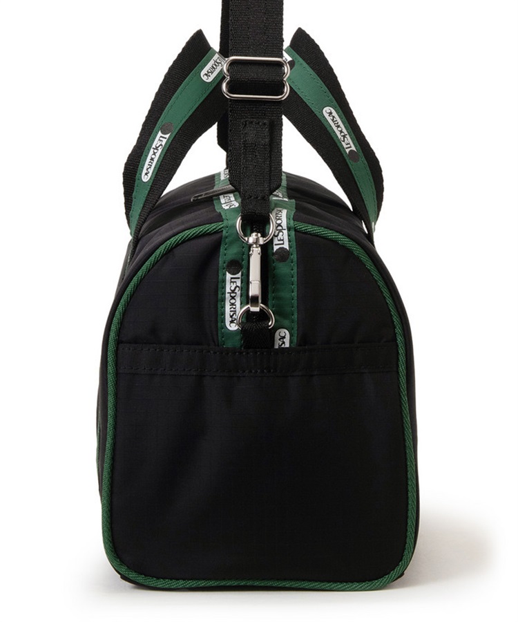 タグ付　新品　レスポートサック 35周年 ボストン　ブラック　グリーンストライプ LeSportsac Atelier】MED WEB BOSTON｜ショルダーバッグ/斜め掛け