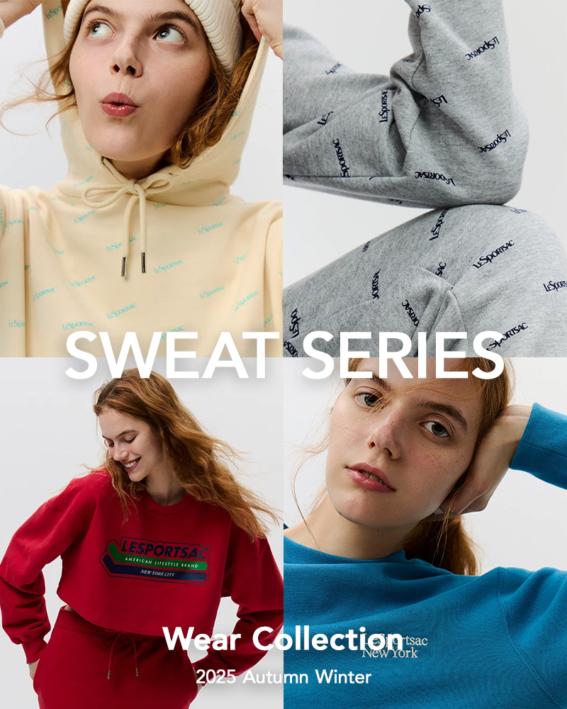 Wear Collection ワンポイント刺繍、パターン、グラフィックと、多彩なロゴ使いのスウェットシリーズ