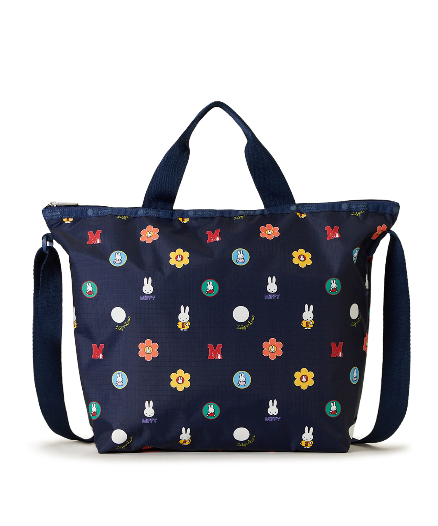 DELUXE EASY CARRY TOTE ミッフィーネイビーポルカドット