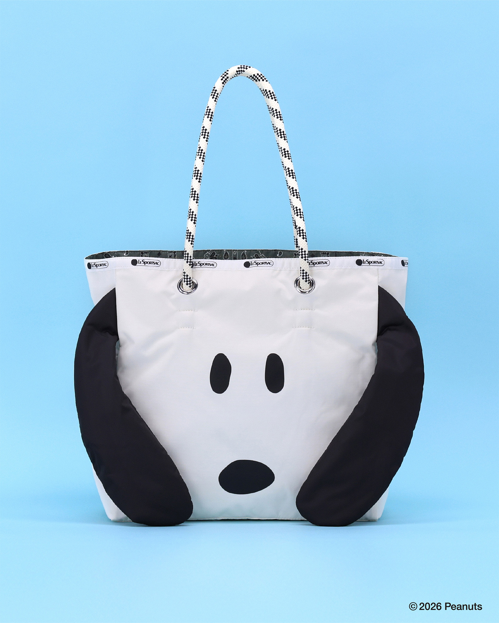 SNOOPY FACE PUFFY TOTE