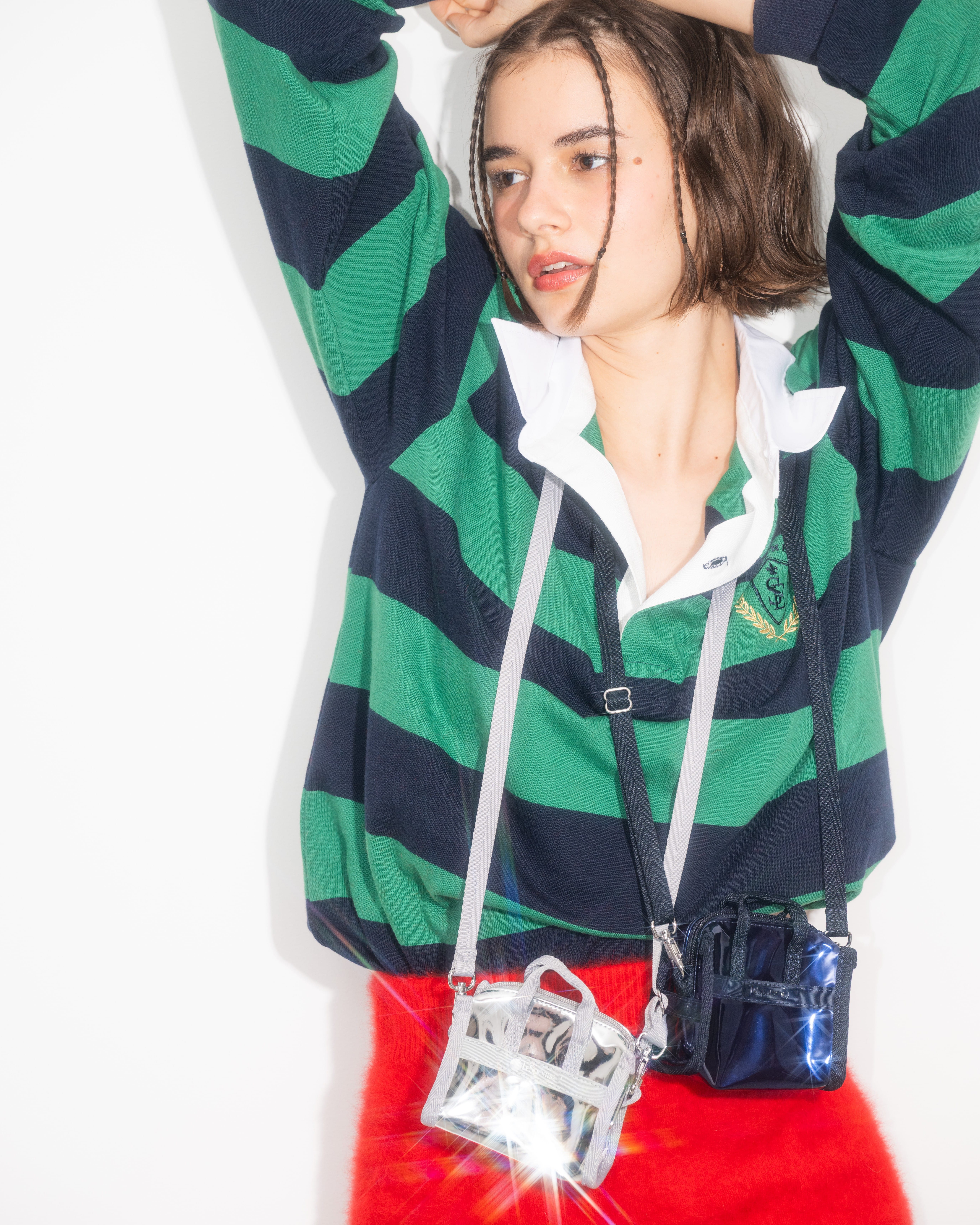 BUCKET TOTE W PEARLS2ミッドナイトパール