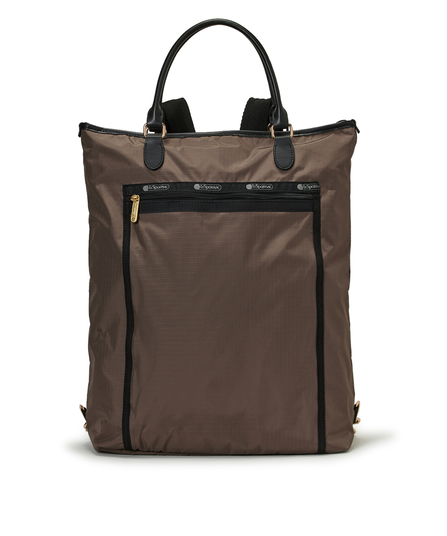 【Cncn 】　LeSportsac アップタウンコレクション VERTICAL CITY TOTE/アップタウンダークチョコ/ブラック