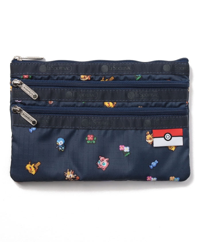 3 Zip Cosmeticポケモンアンドフラワーズ ポーチ Lesportsac レスポートサック公式